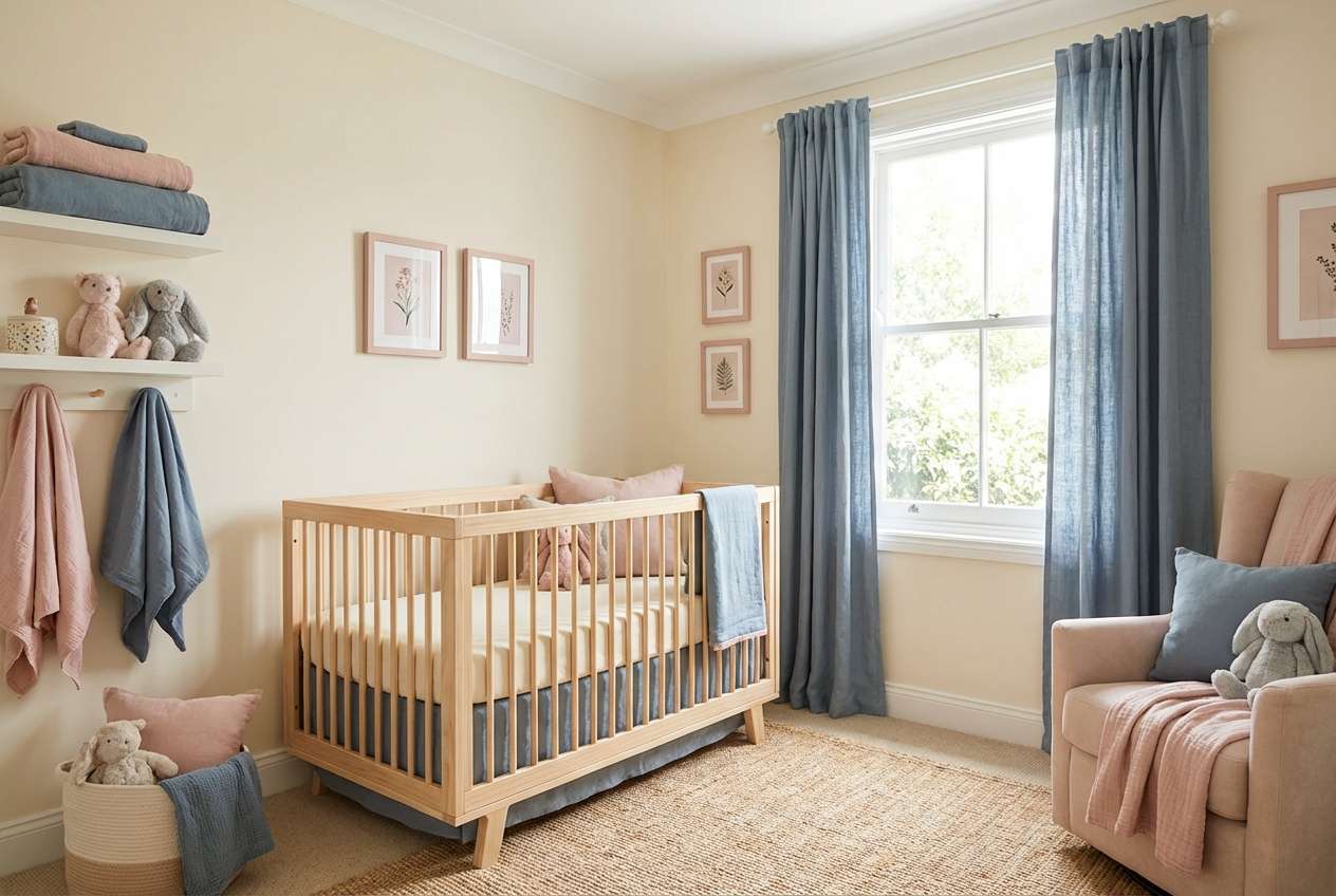 calm nursery interior
