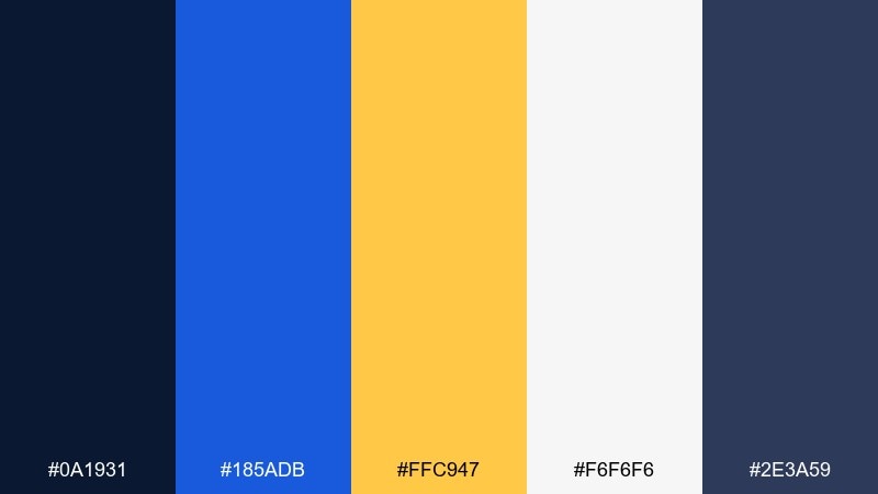 campus crest dark blue and yellow combination with hex codes