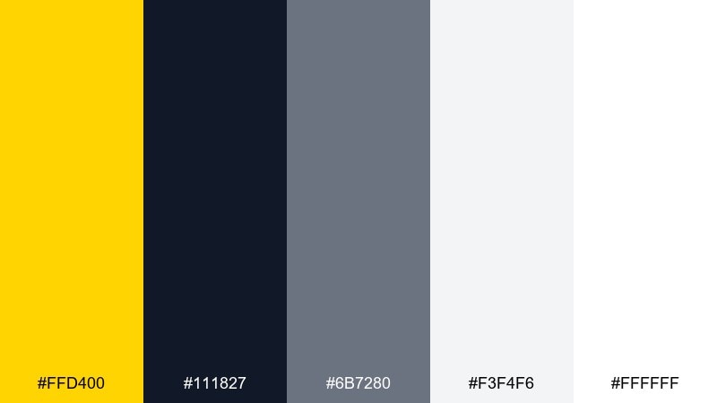 canary and charcoal canary yellow color palette with hex codes