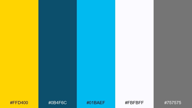 canary blue classic canary yellow color palette with hex codes