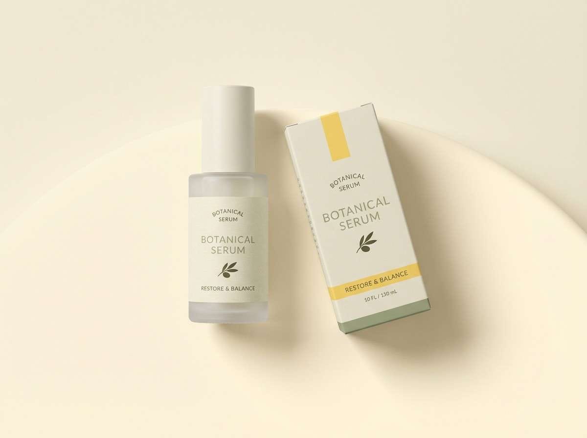 soft yellow skincare packaging