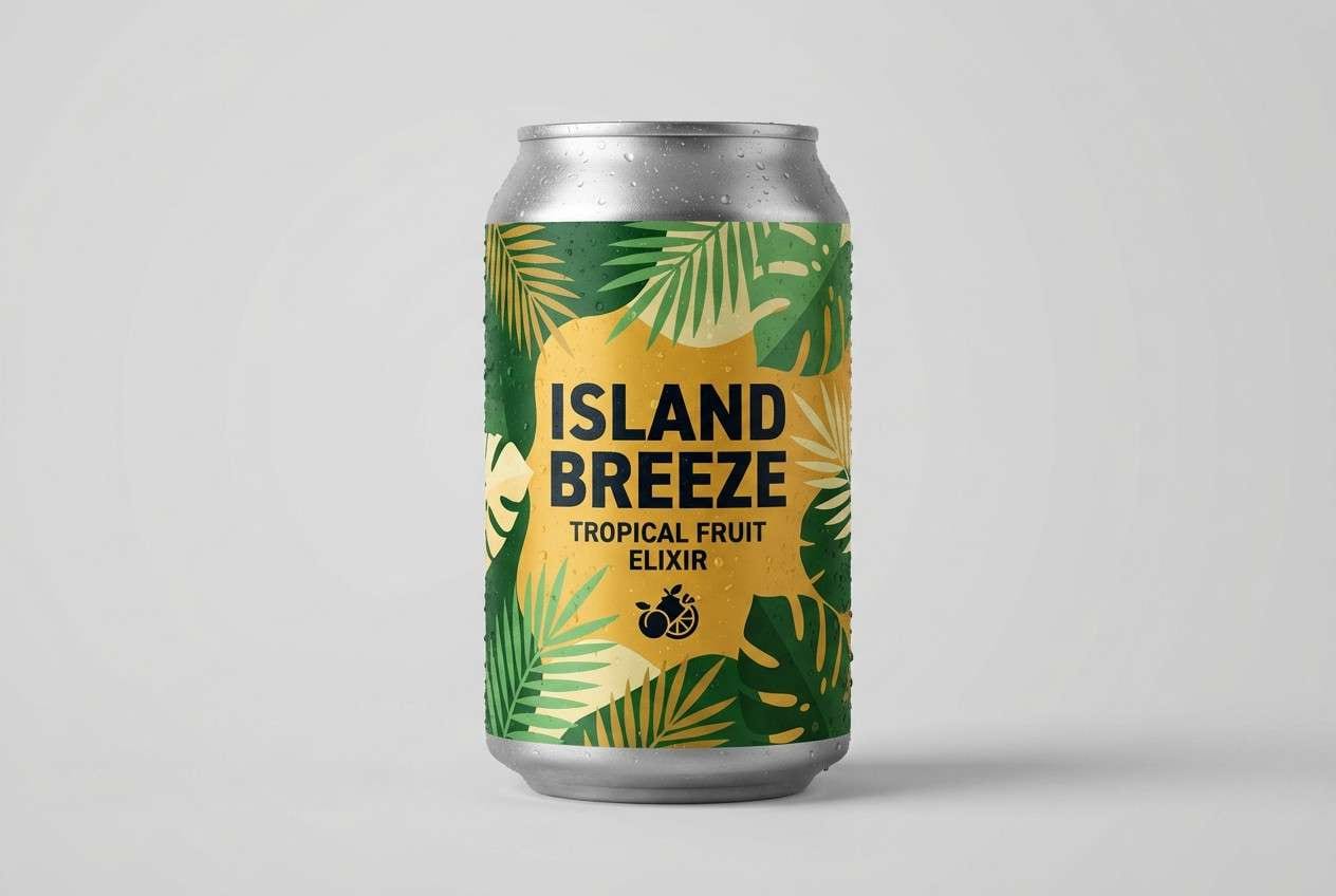 tropical yellow green can