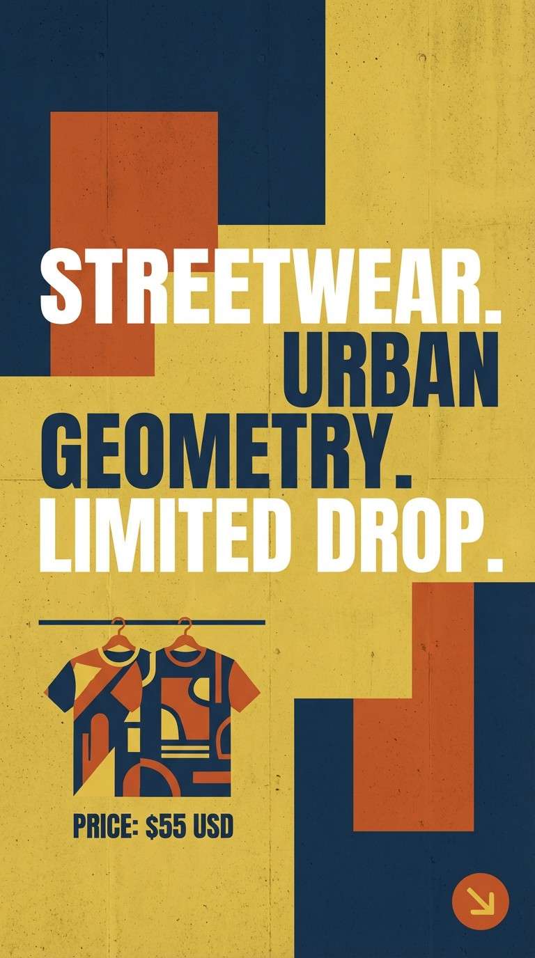 streetwear poster in yellow
