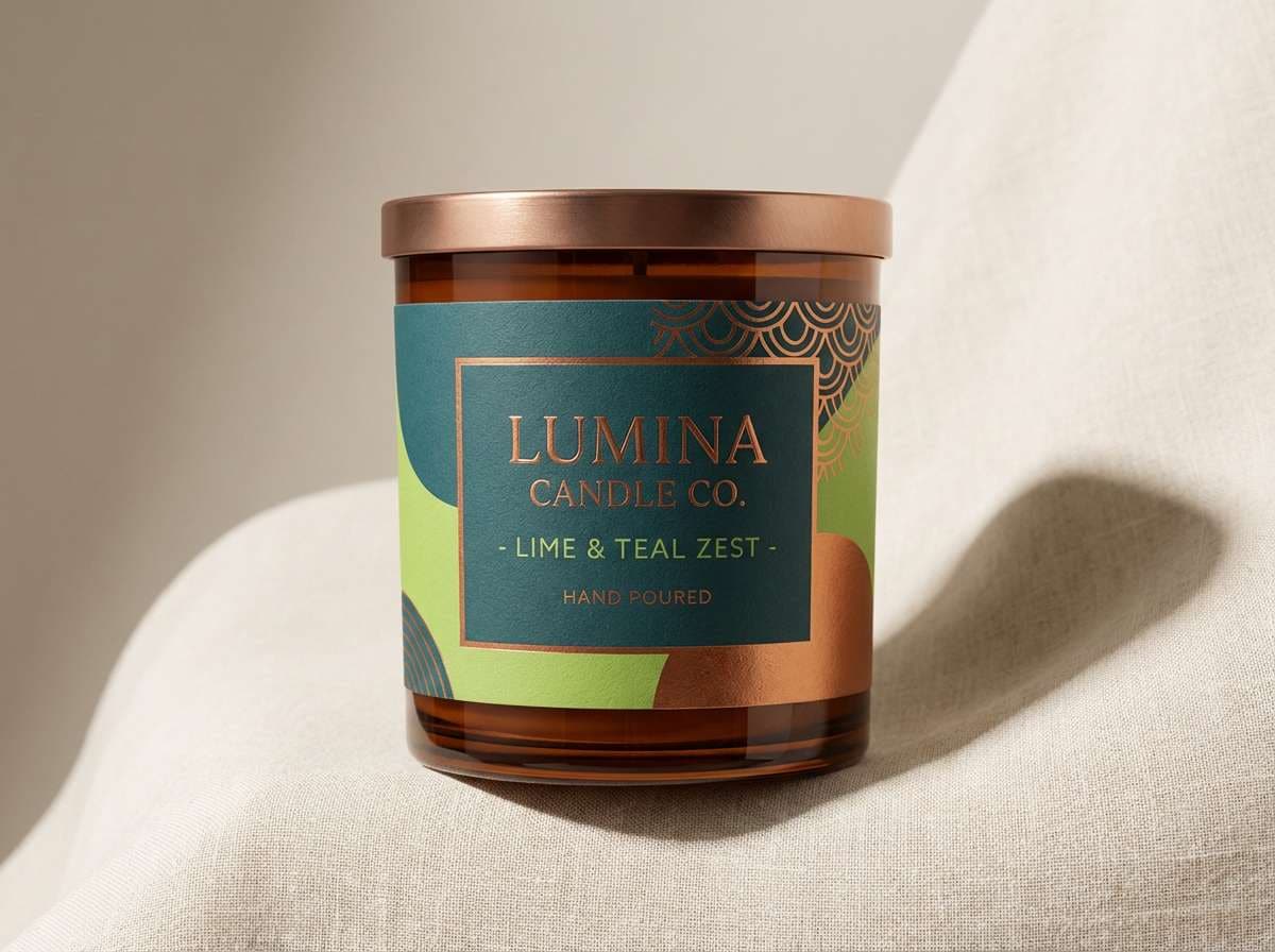 premium candle label colors