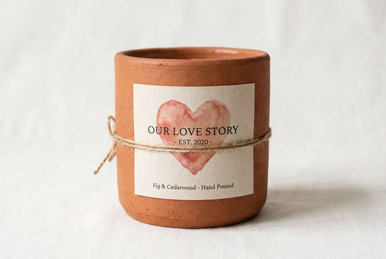 candle label packaging