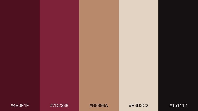 candlelit bistro color palette with hex codes