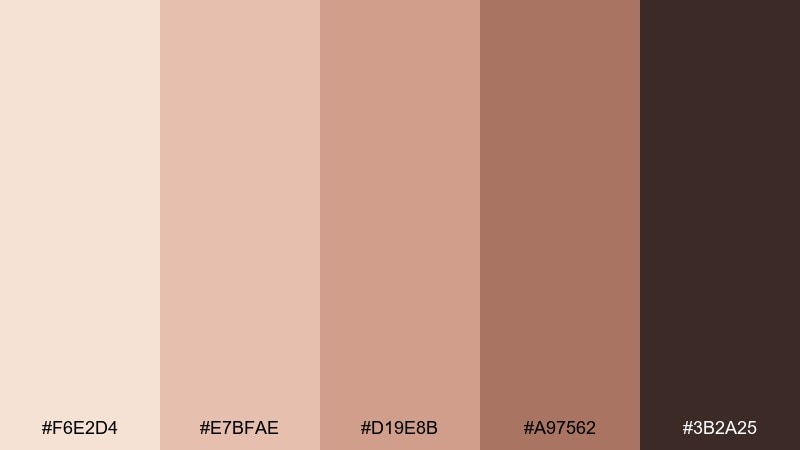 candlelit silk rose gold champagne color palette with hex codes