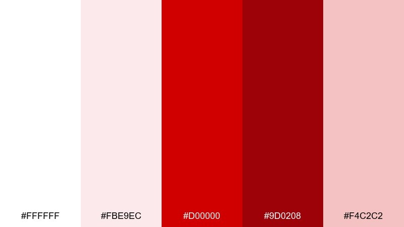 candy cane classic color palette with hex codes
