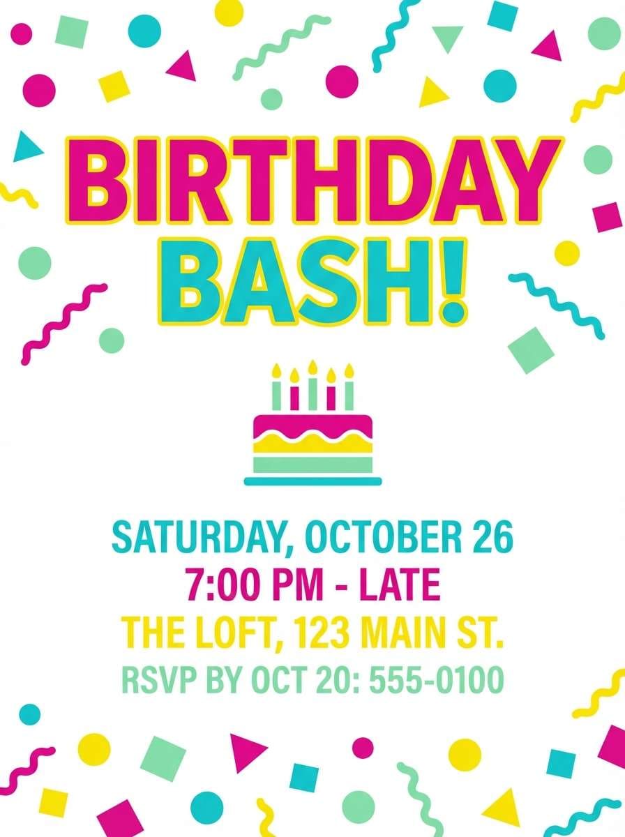 birthday flyer graphic