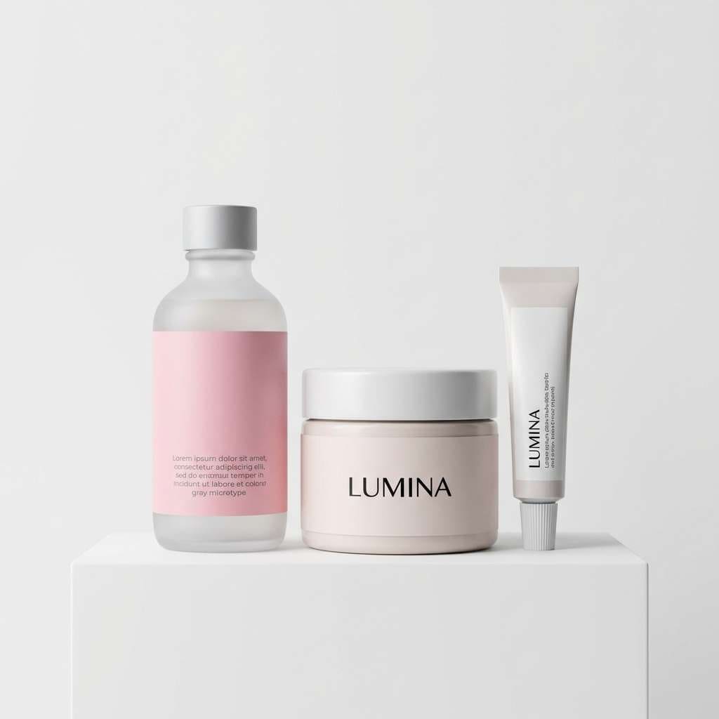 minimal skincare packaging