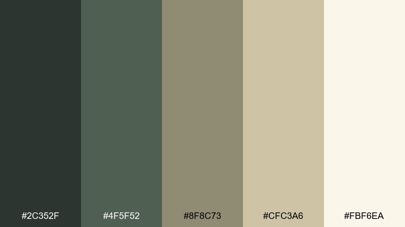 canvas tent army color palette with hex codes