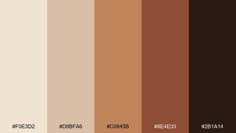 canyon clay desert sand color palette with hex codes