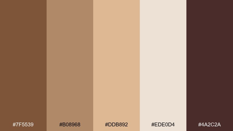 canyon clay color palette with hex codes