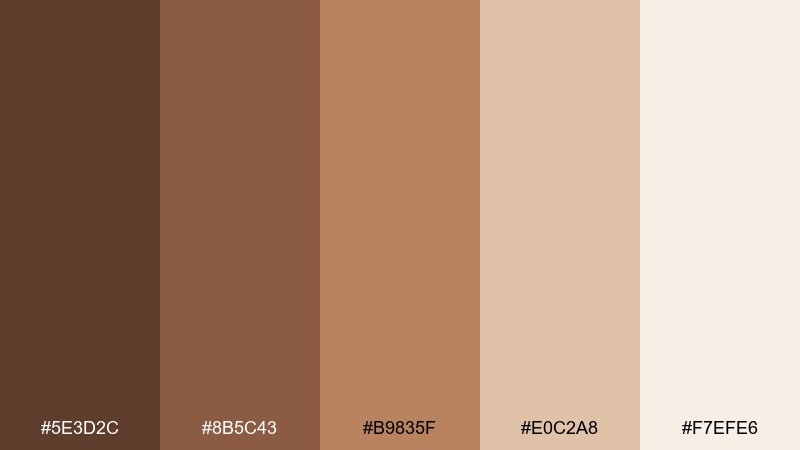 canyon paper umber color palette with hex codes