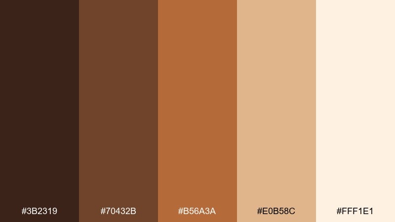 caramel drizzle coffee color palette with hex codes