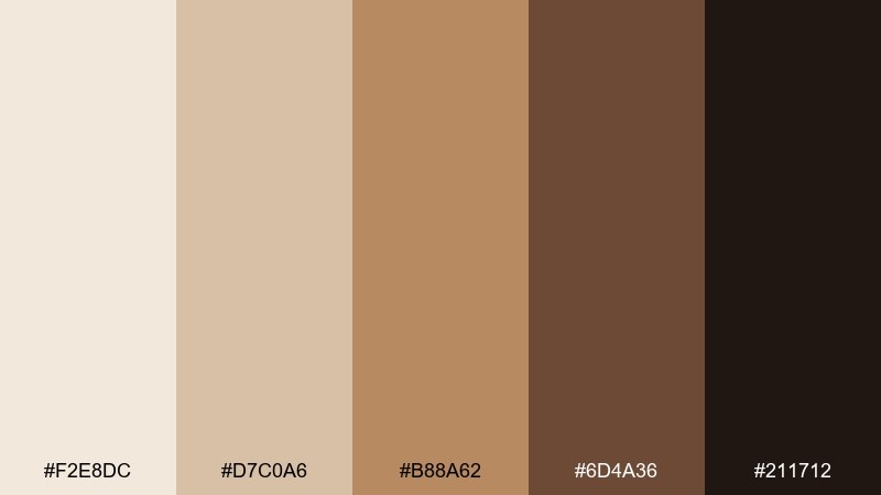 caramel library color palette with hex codes