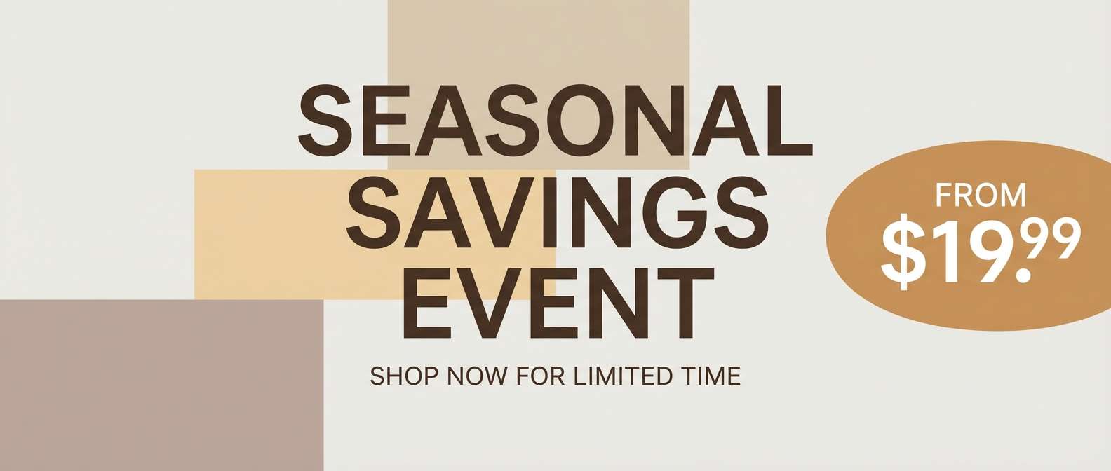 caramel retail promo banner