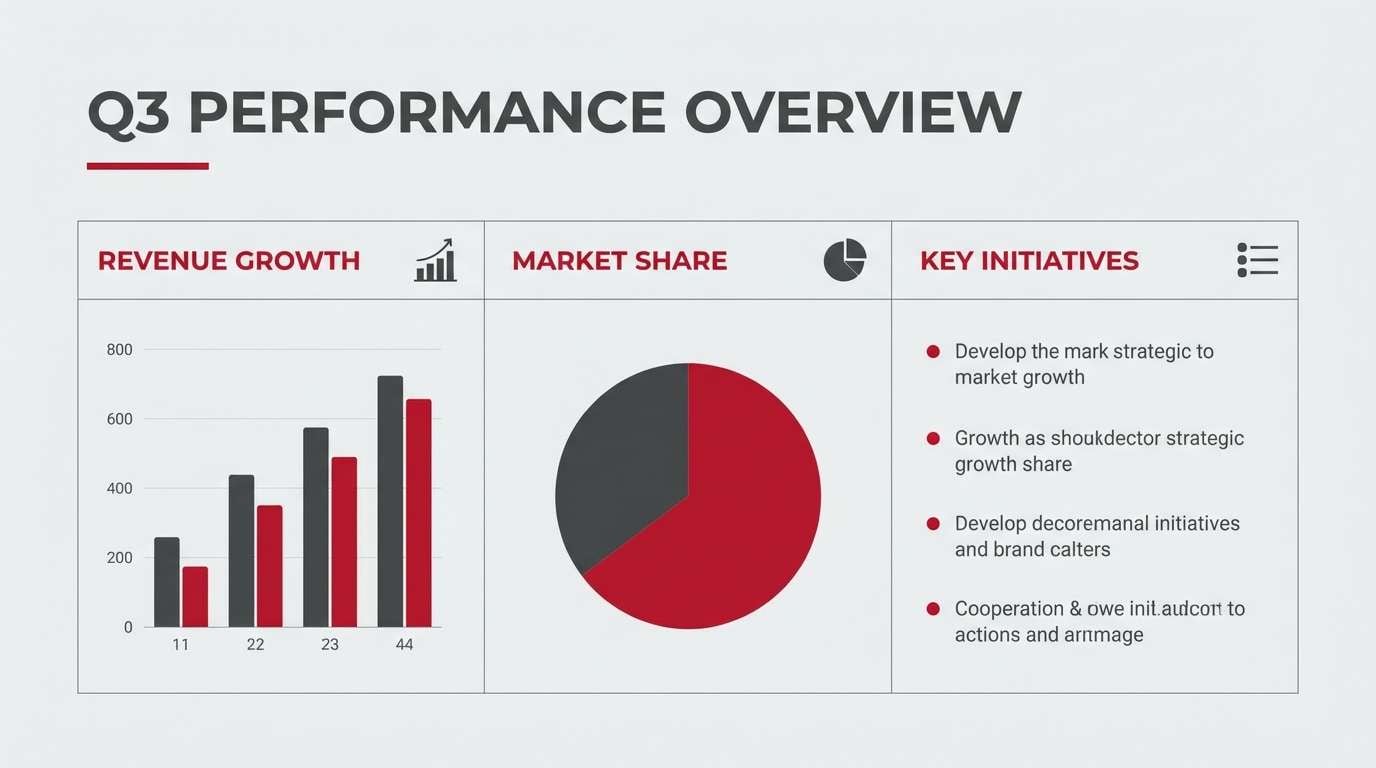 corporate slides with garnet accents