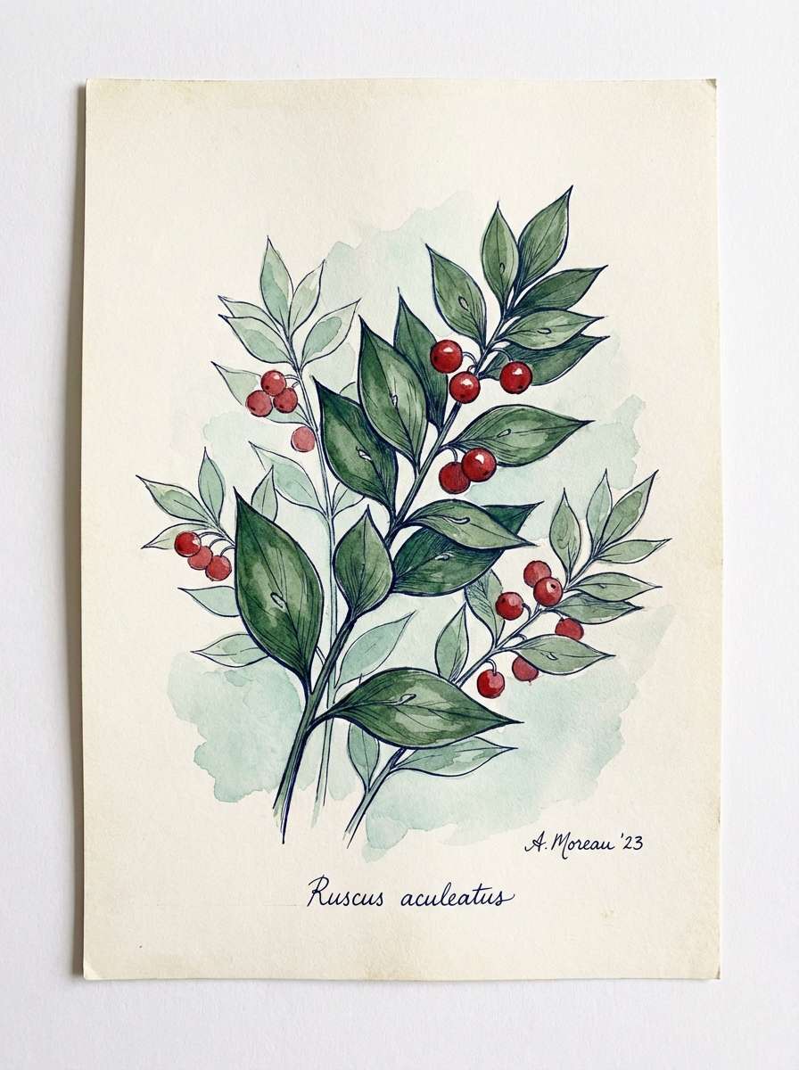 botanical berries in cardinal red