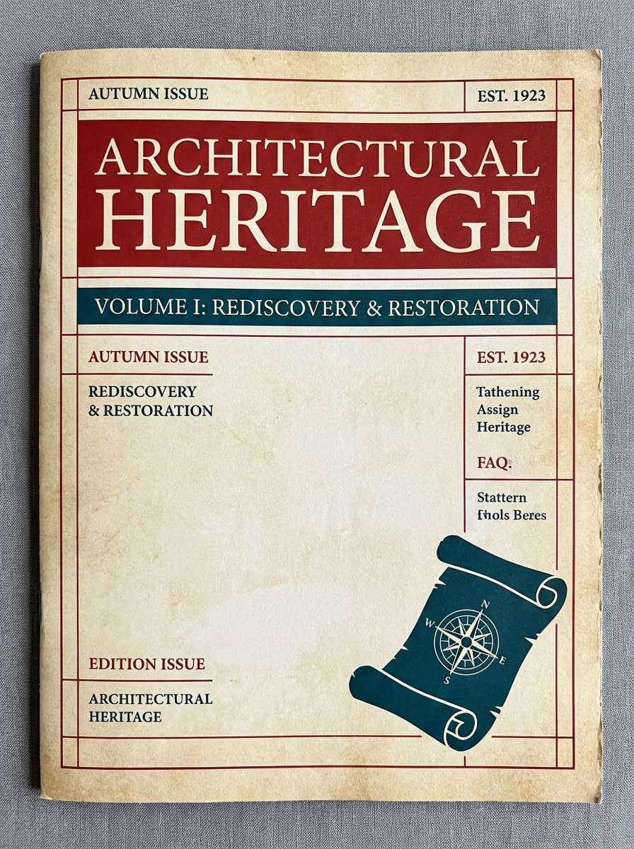 classic brochure cover in reds