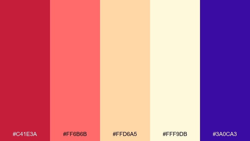 cardinal sunrise gradient cardinal color palette with hex codes