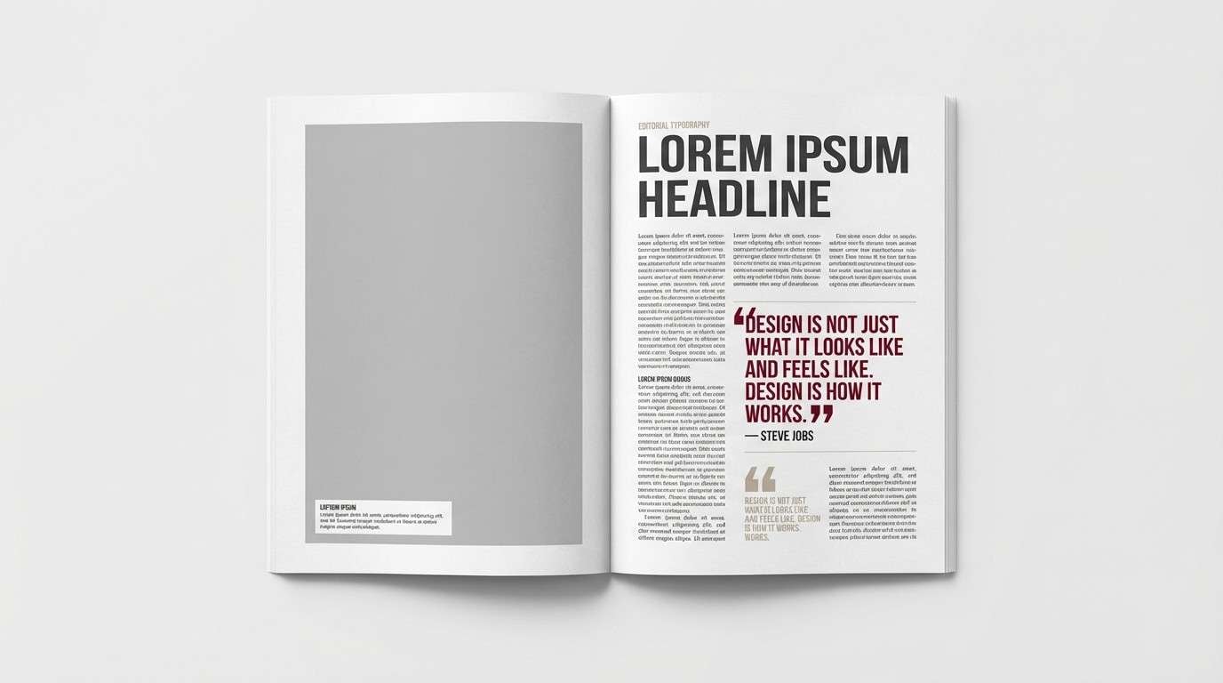 modern magazine spread layout