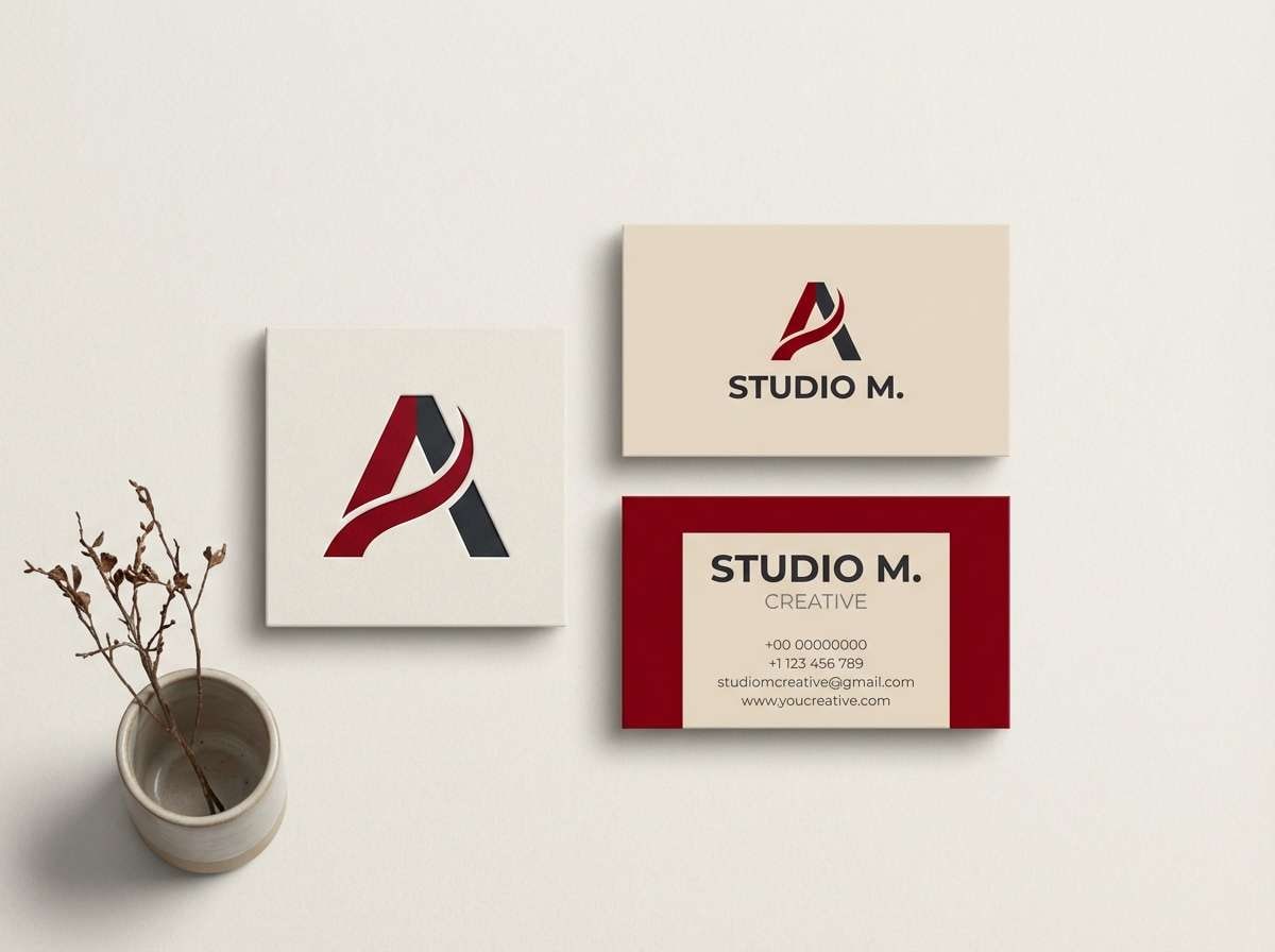 modern studio branding mockup