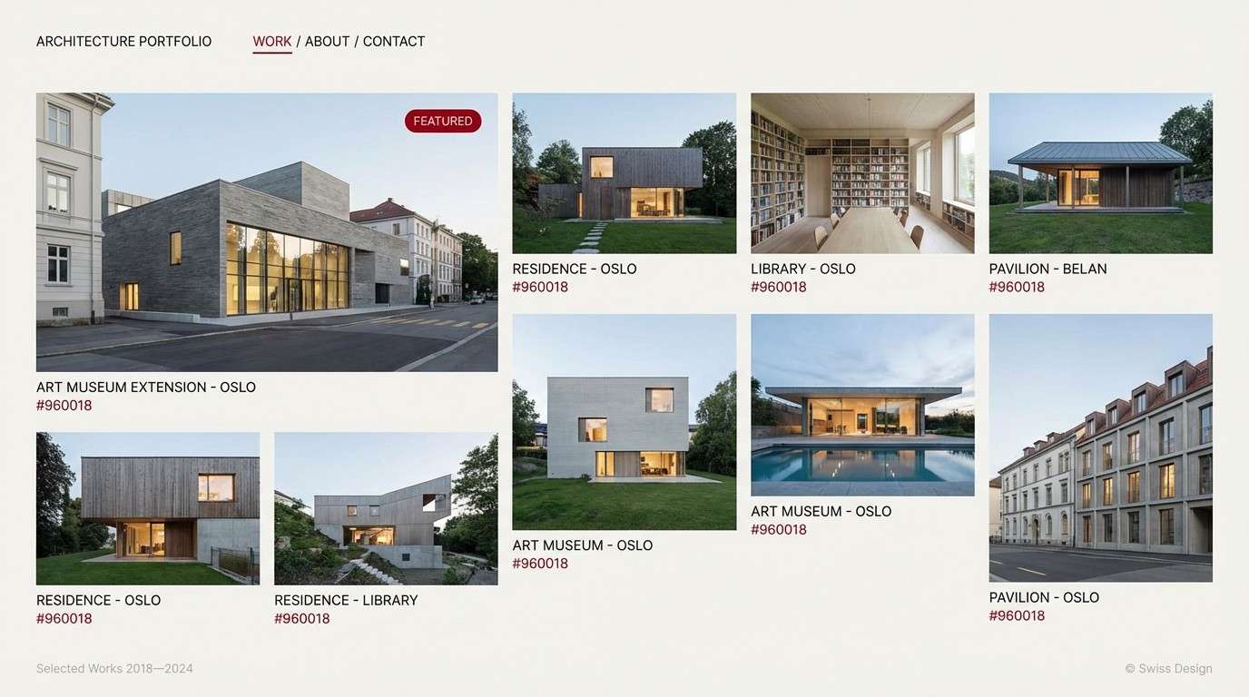 architecture portfolio ui