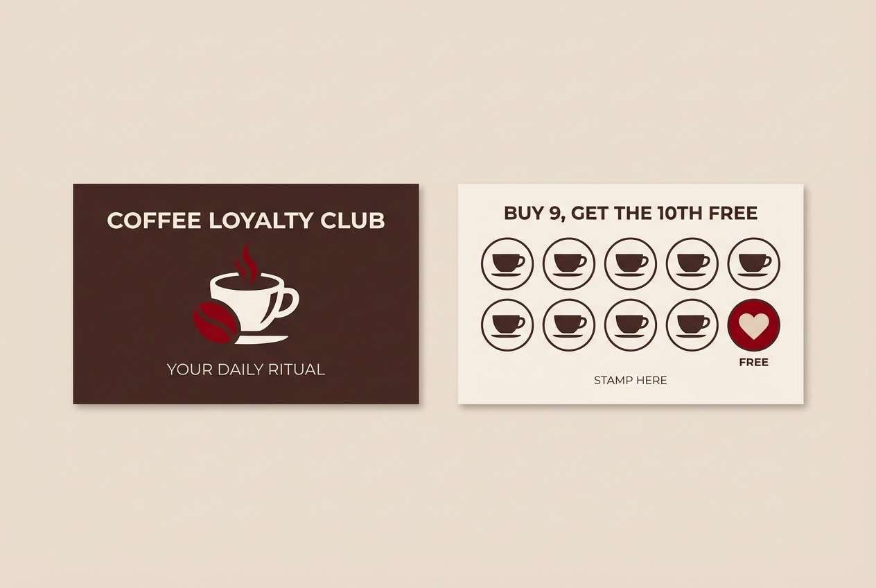coffee loyalty card design