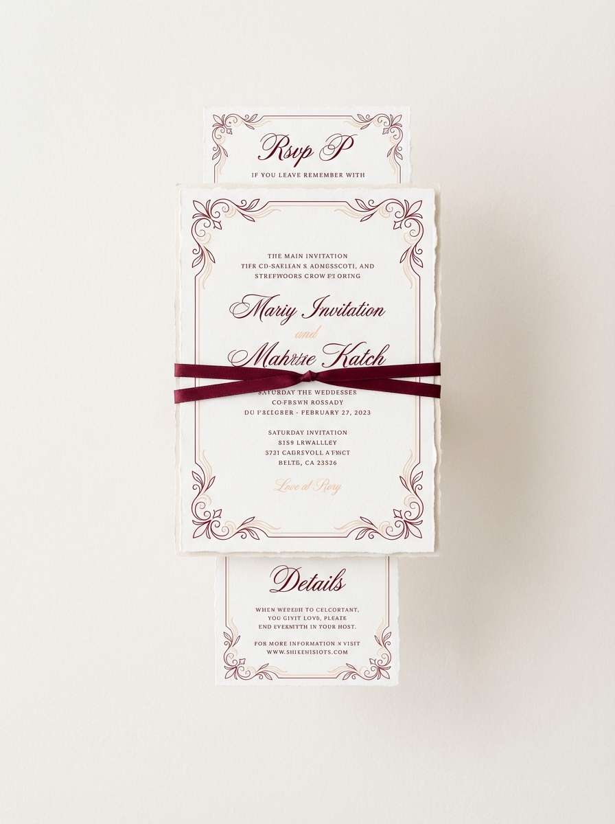 romantic wedding invitation