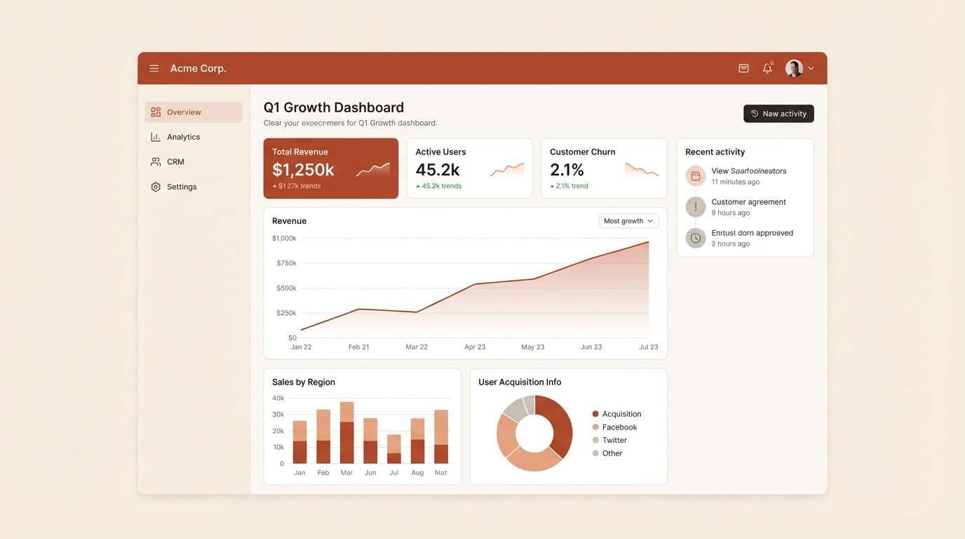 saas dashboard ui