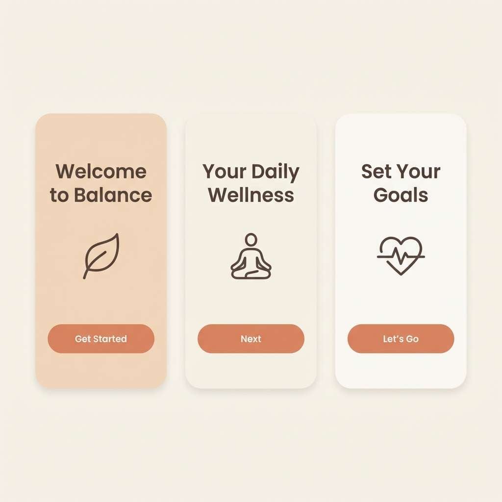 minimal onboarding ui
