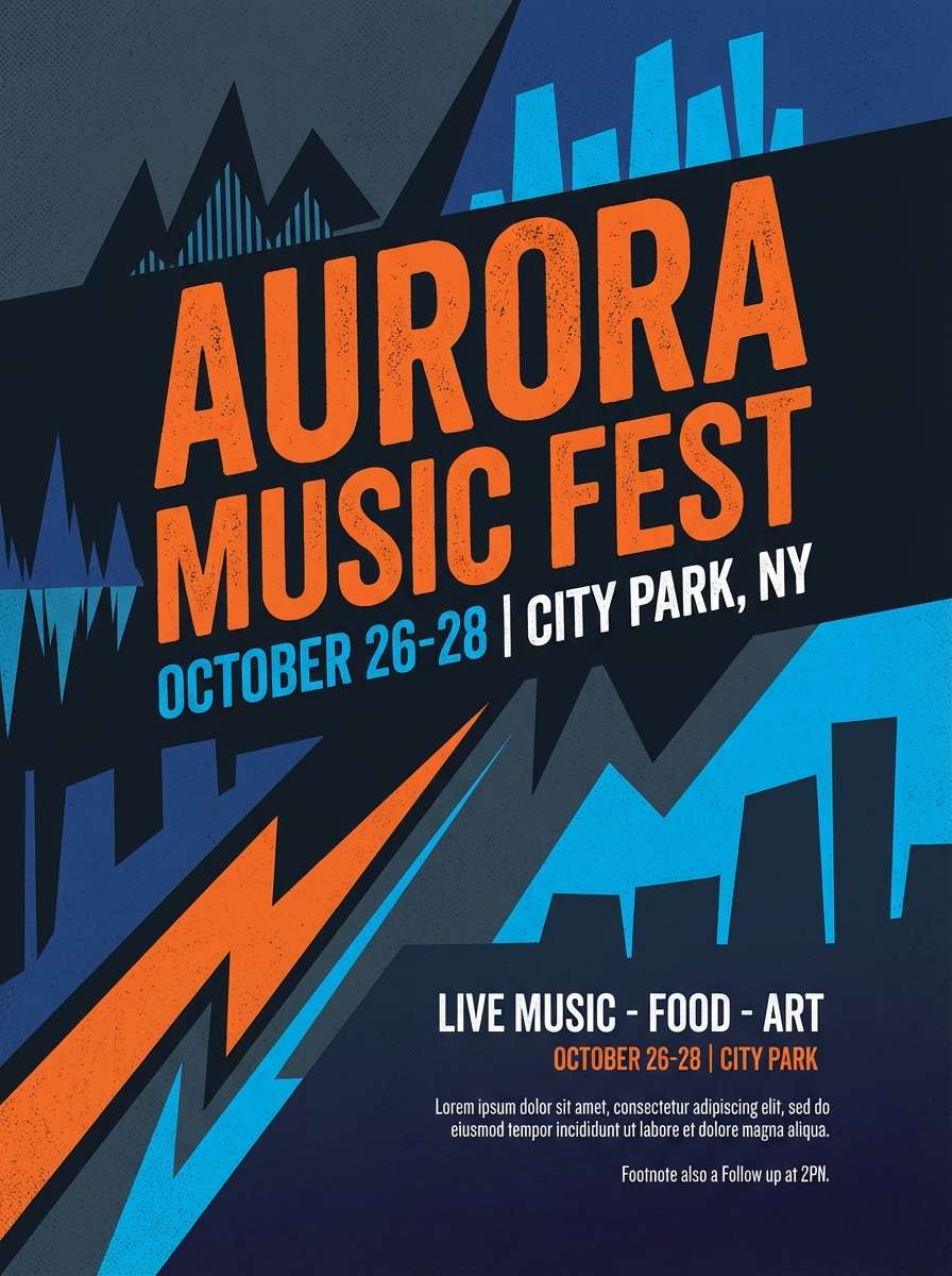 music festival flyer layout