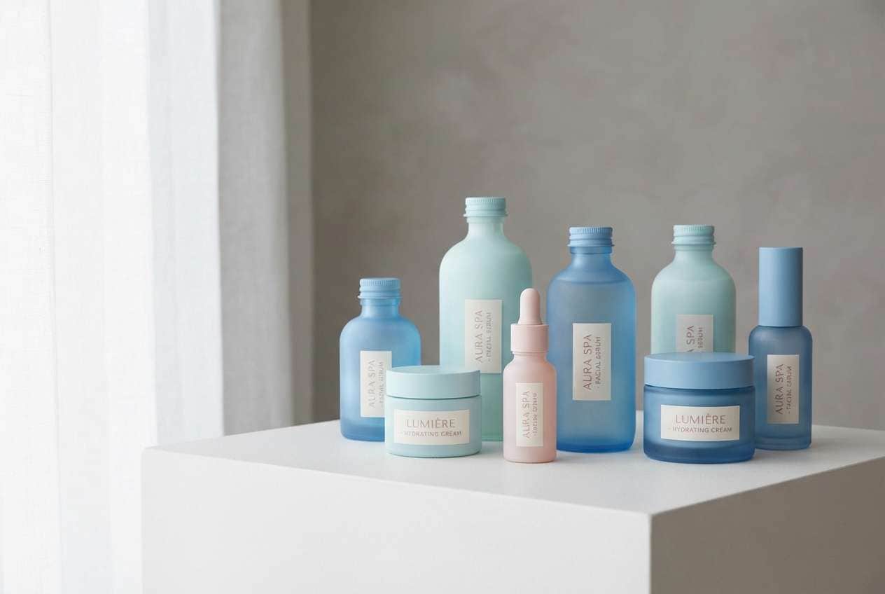 skincare packaging studio shot