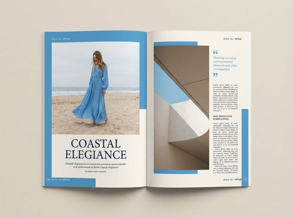 editorial magazine spread layout