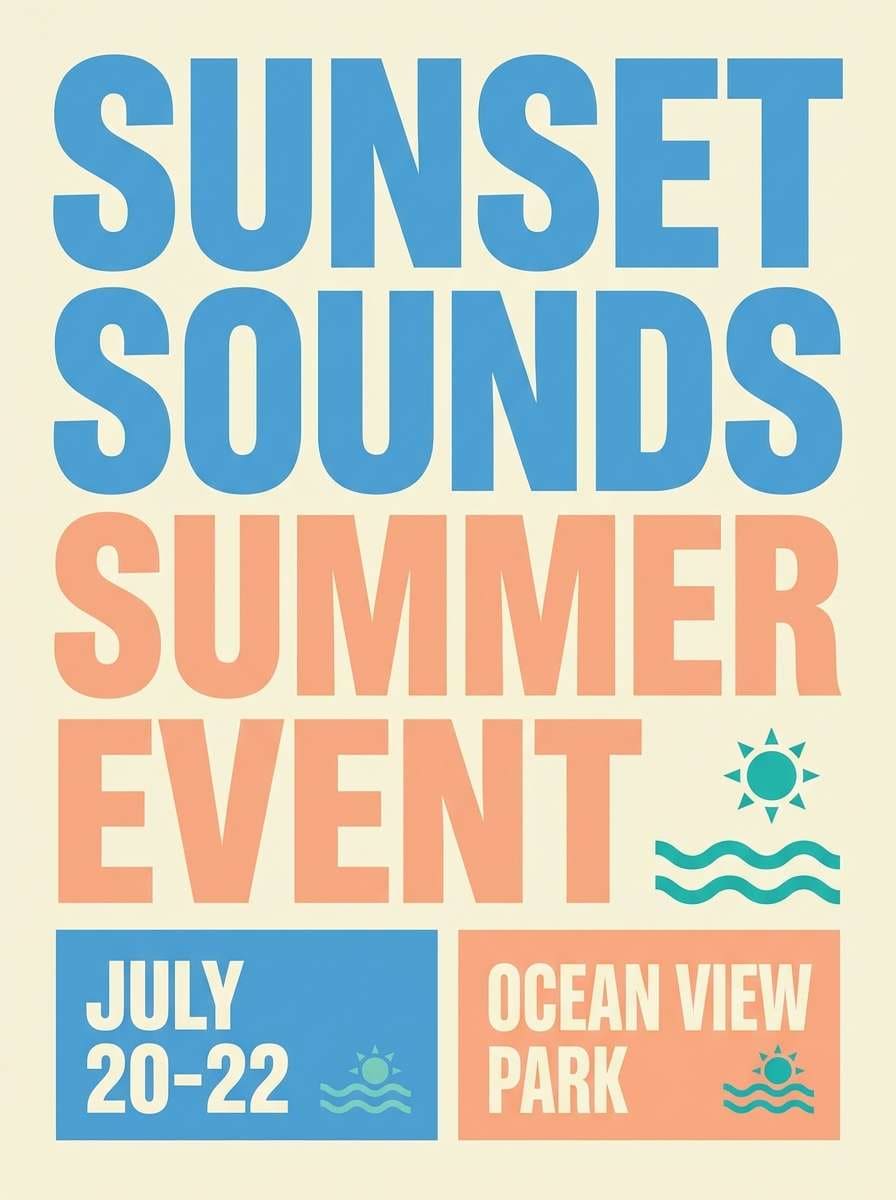summer event poster design