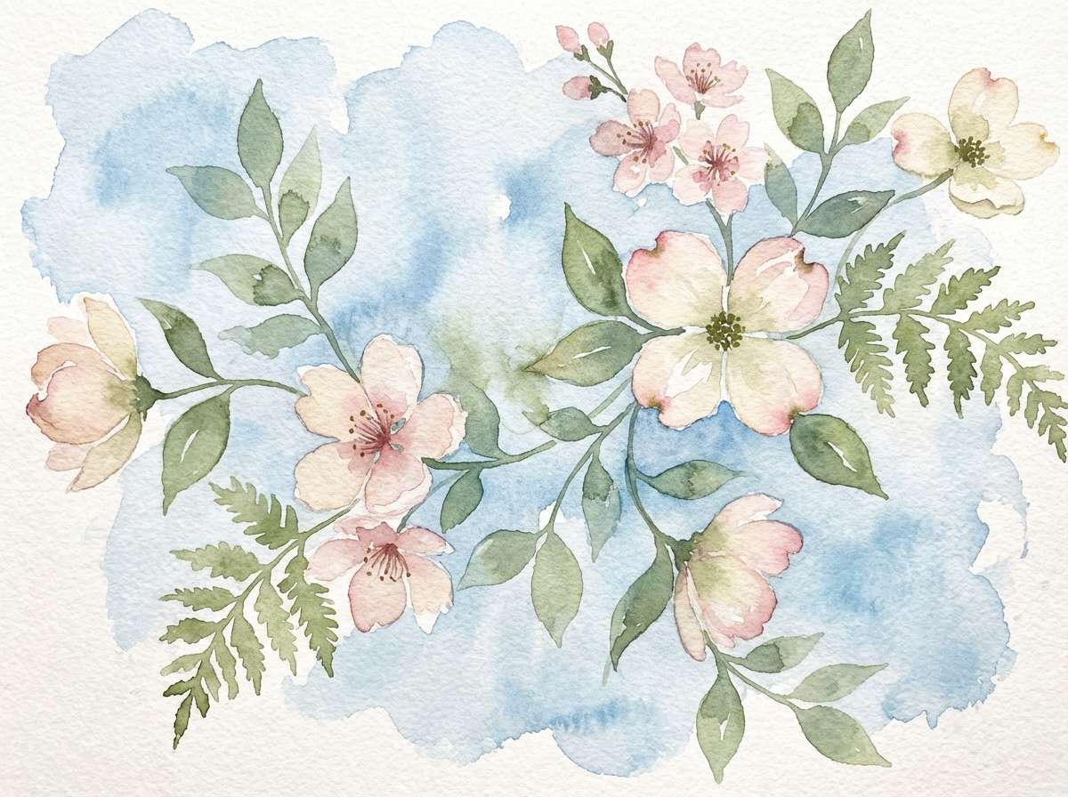 watercolor spring florals