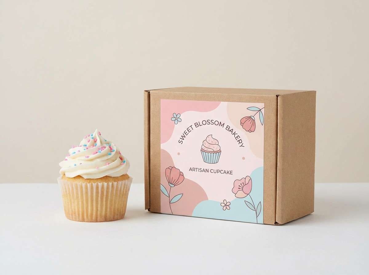 pastel cupcake product ad