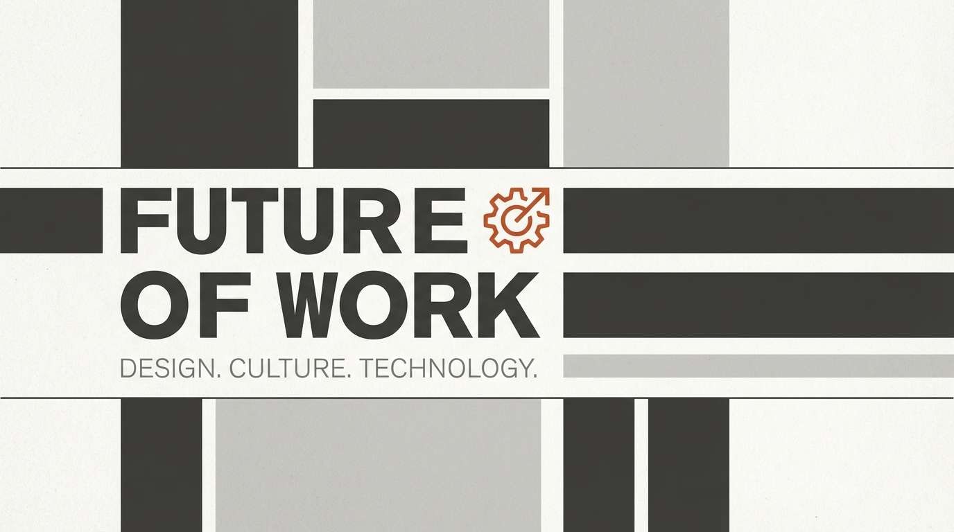 grayscale editorial header layout