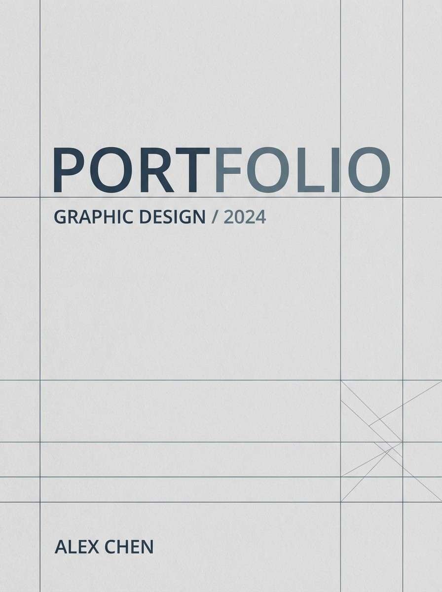 portfolio cover in stormy blue-grays