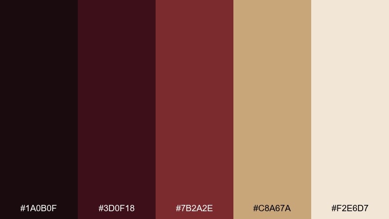 cathedral candlelight vampire color palette with hex codes