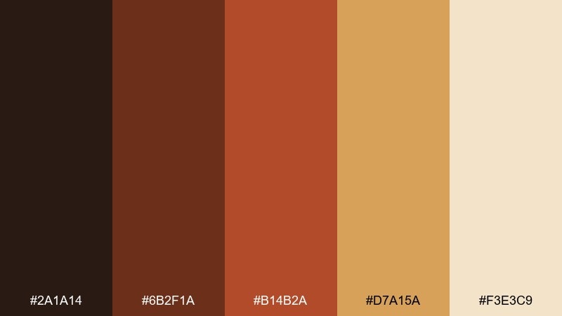 cave ochre prehistoric color palette with hex codes