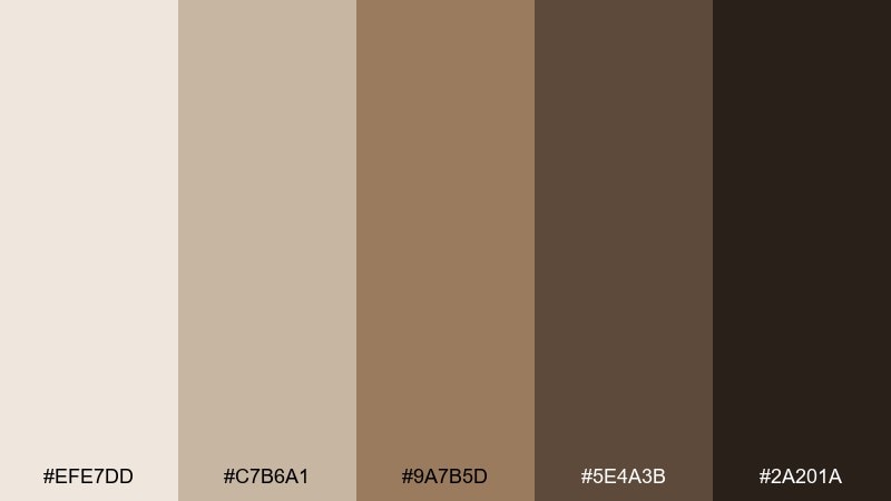 cedar cabin earthy color palette with hex codes