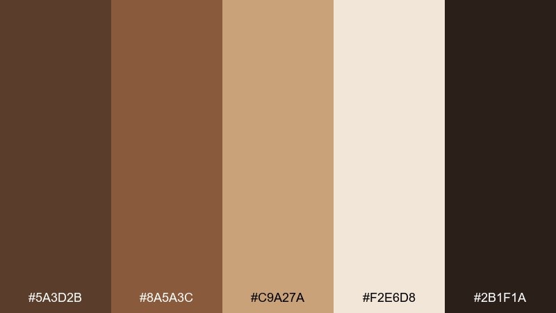 cedar hearth umber color palette with hex codes