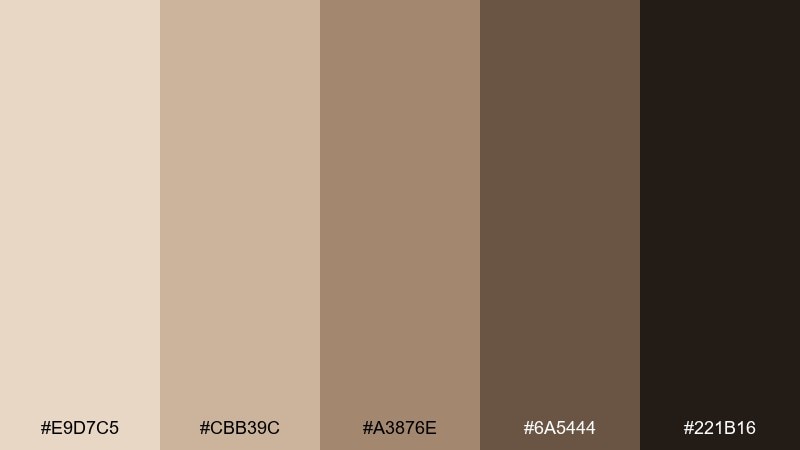 cedar smoke desert sand color palette with hex codes