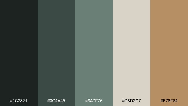 cedar smoke fairy forest color palette with hex codes