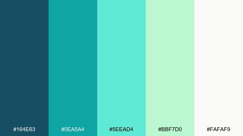 celadon current color palette with hex codes