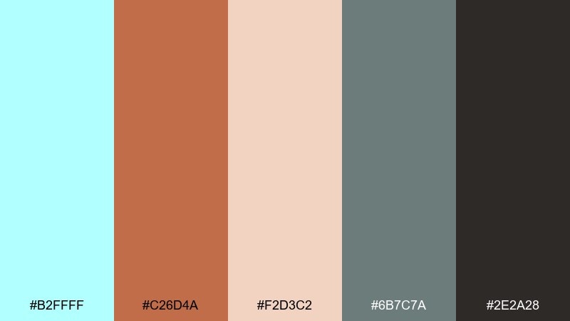 celeste and clay celeste color palette with hex codes