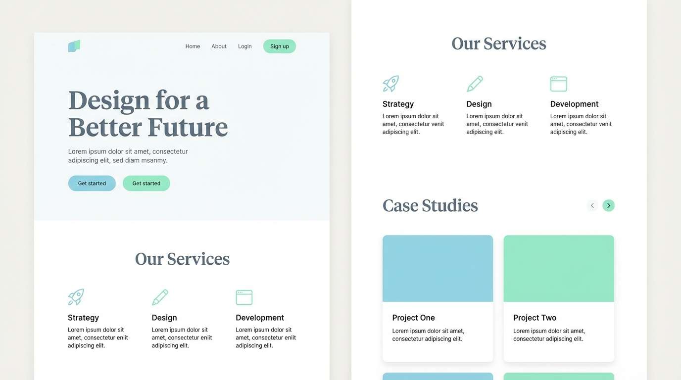 minimal portfolio homepage