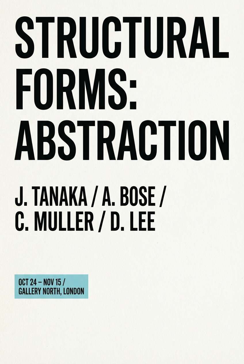 minimal exhibition poster